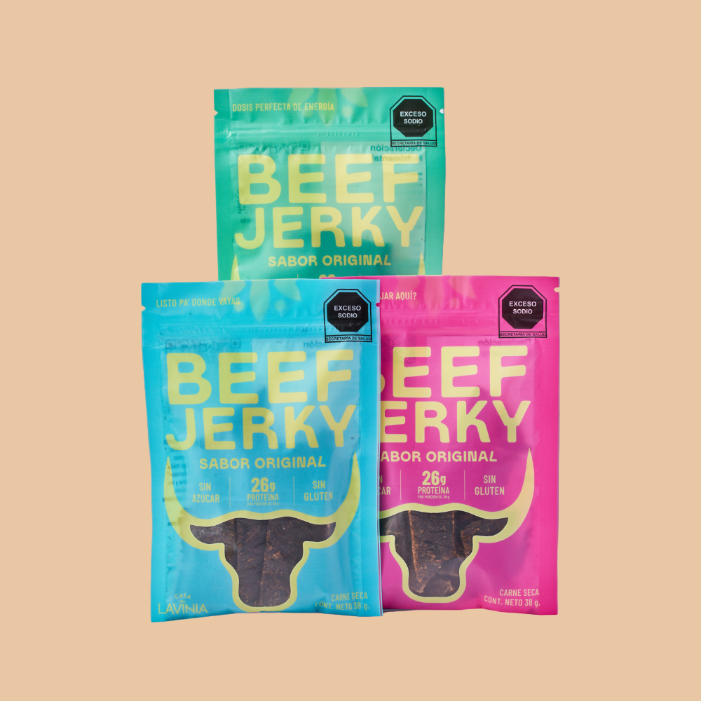10 Pack. Beef Jerky. Sabor Original 38gr